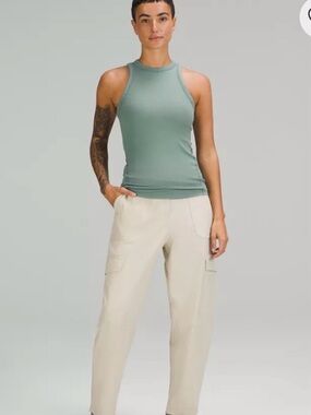 LULULEMON Hold Tight Ribbed Tank Top | 6 | Sage Green